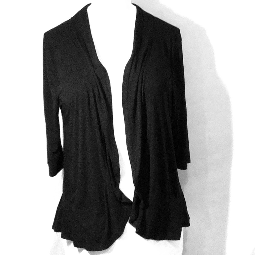 Black Knit flyaway cardigan